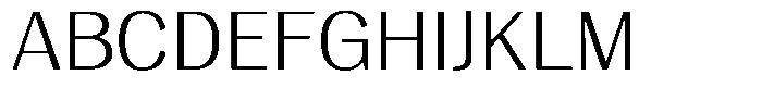 Vegora Light Semi Expanded Font UPPERCASE