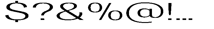 Vegora Light Ultra Expanded Font OTHER CHARS