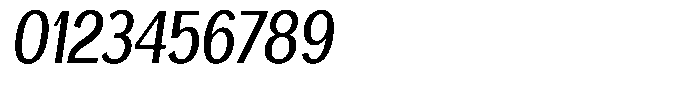 Vegora Medium Condensed Slant Font OTHER CHARS