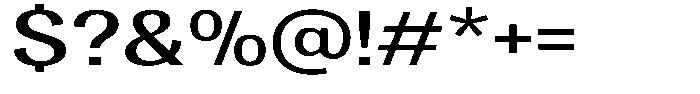Vegora Medium Expanded Font OTHER CHARS