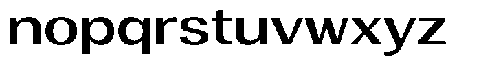 Vegora Medium Expanded Font LOWERCASE
