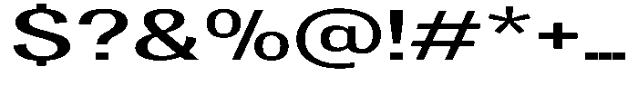 Vegora Medium Extra Expanded Font OTHER CHARS