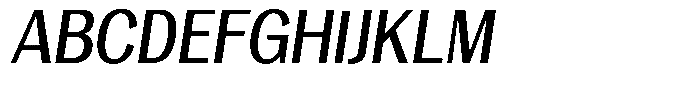 Vegora Medium Semi Condensed Slant Font UPPERCASE