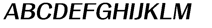 Vegora Medium Semi Expanded Slant Font UPPERCASE