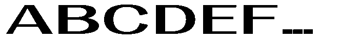 Vegora Medium Ultra Expanded Font UPPERCASE