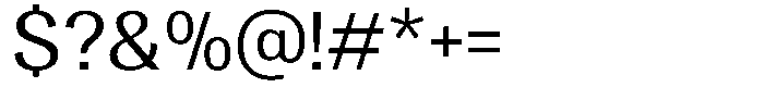 Vegora Regular Font OTHER CHARS