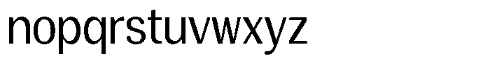 Vegora Semi Condensed Font LOWERCASE