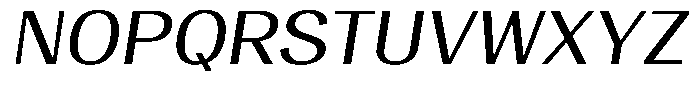 Vegora Semi Expanded Slant Font UPPERCASE