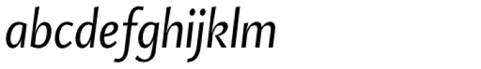 Vekta Sans Book Italic Font LOWERCASE