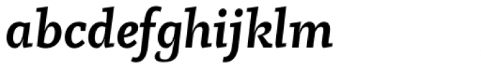 Vekta Serif Bold Italic Font LOWERCASE