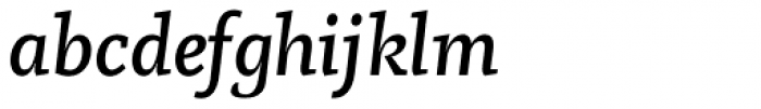 Vekta Serif Medium Italic Font LOWERCASE