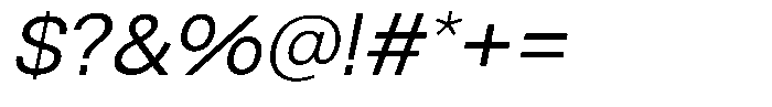 Velantra Italic Font OTHER CHARS