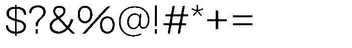 Velantra Light Font OTHER CHARS