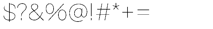 Velantra Thin Font OTHER CHARS