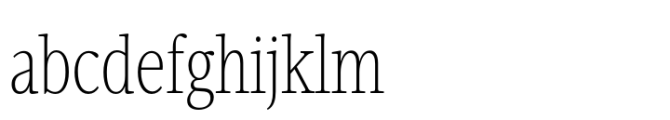 Velino Compressed Ultra Thin Font LOWERCASE