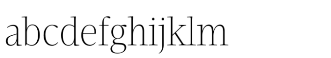 Velino Condensed Headline Thin Font LOWERCASE