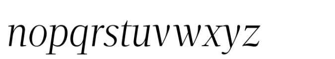 Velino Headline Light Italic Font LOWERCASE