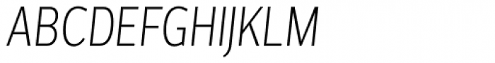 Velino Sans Condensed Thin Italic Font UPPERCASE