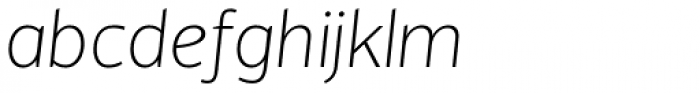 Velino Sans Thin Italic Font LOWERCASE