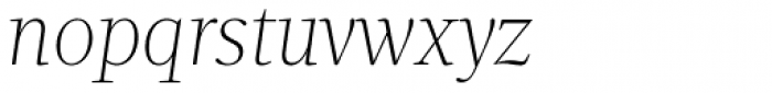 Velino Text Thin Italic Font LOWERCASE