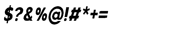 Velion Black Condensed Oblique Font OTHER CHARS