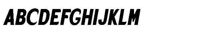 Velion Black Condensed Oblique Font UPPERCASE