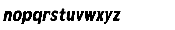 Velion Black Condensed Oblique Font LOWERCASE