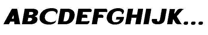 Velion Black Expanded Oblique Font UPPERCASE