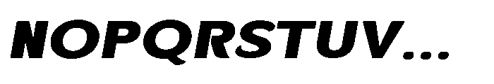 Velion Black Expanded Oblique Font UPPERCASE