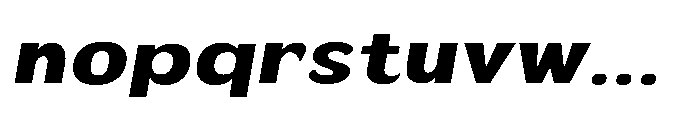 Velion Black Expanded Oblique Font LOWERCASE