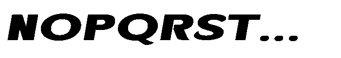 Velion Black Extra Expanded Oblique Font UPPERCASE