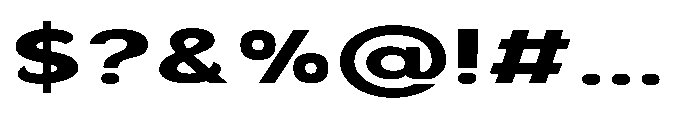 Velion Black Extra Expanded Font OTHER CHARS