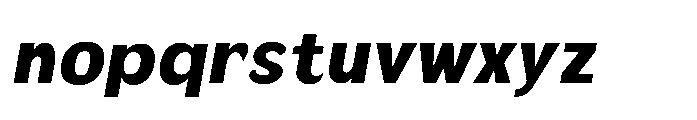 Velion Black Oblique Font LOWERCASE