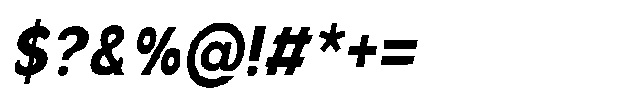 Velion Black Semi Condensed Oblique Font OTHER CHARS