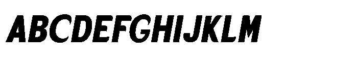 Velion Black Semi Condensed Oblique Font UPPERCASE