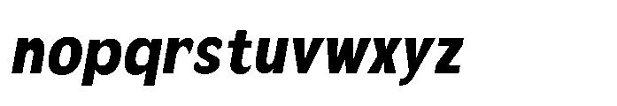 Velion Black Semi Condensed Oblique Font LOWERCASE