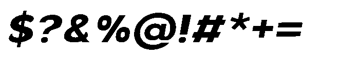 Velion Black Semi Expanded Oblique Font OTHER CHARS