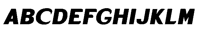 Velion Black Semi Expanded Oblique Font UPPERCASE