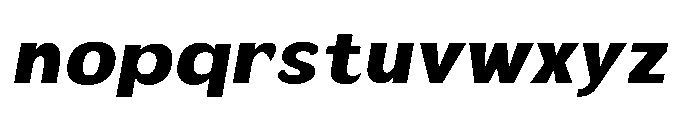 Velion Black Semi Expanded Oblique Font LOWERCASE