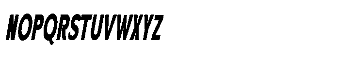Velion Black Ultra Condensed Oblique Font UPPERCASE