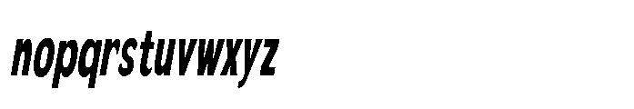 Velion Black Ultra Condensed Oblique Font LOWERCASE