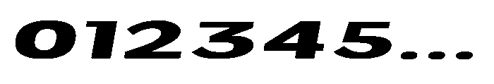 Velion Black Ultra Expanded Oblique Font OTHER CHARS