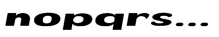 Velion Black Ultra Expanded Oblique Font LOWERCASE
