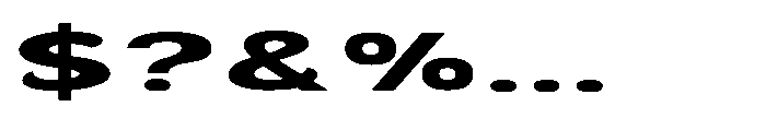 Velion Black Ultra Expanded Font OTHER CHARS