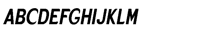 Velion Bold Condensed Oblique Font UPPERCASE