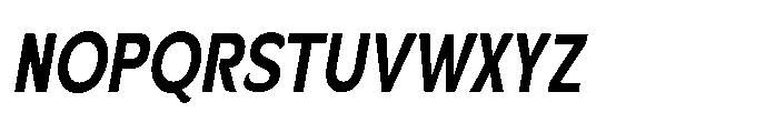 Velion Bold Condensed Oblique Font UPPERCASE
