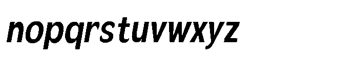 Velion Bold Condensed Oblique Font LOWERCASE