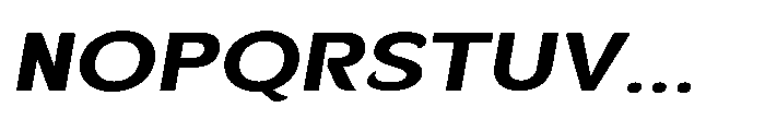 Velion Bold Expanded Oblique Font UPPERCASE