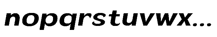 Velion Bold Expanded Oblique Font LOWERCASE