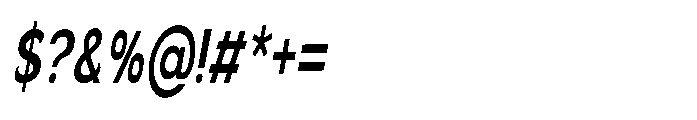 Velion Bold Extra Condensed Oblique Font OTHER CHARS